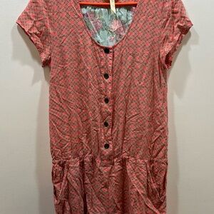 Matilda Jane Womans Romper Size Medium Button Front